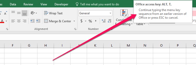 Alt Key For Excel Opens Ribbon For Mac